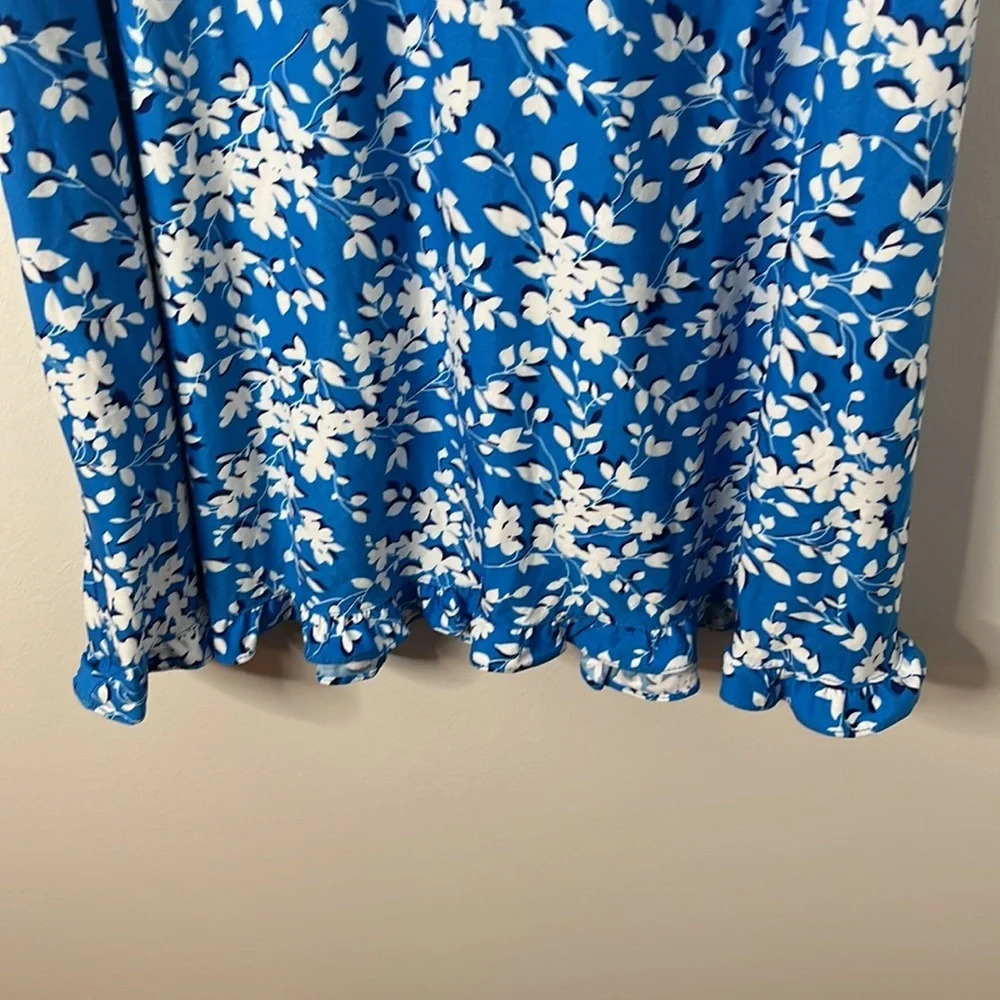 Draper James Intimates Blue Floral Sleeveless Nightgown Dress - Picture 5 of 9